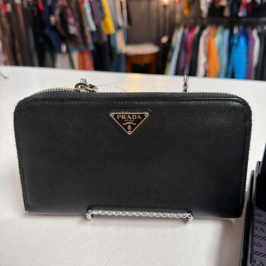 Saffiano Leather Zip Around Wallet