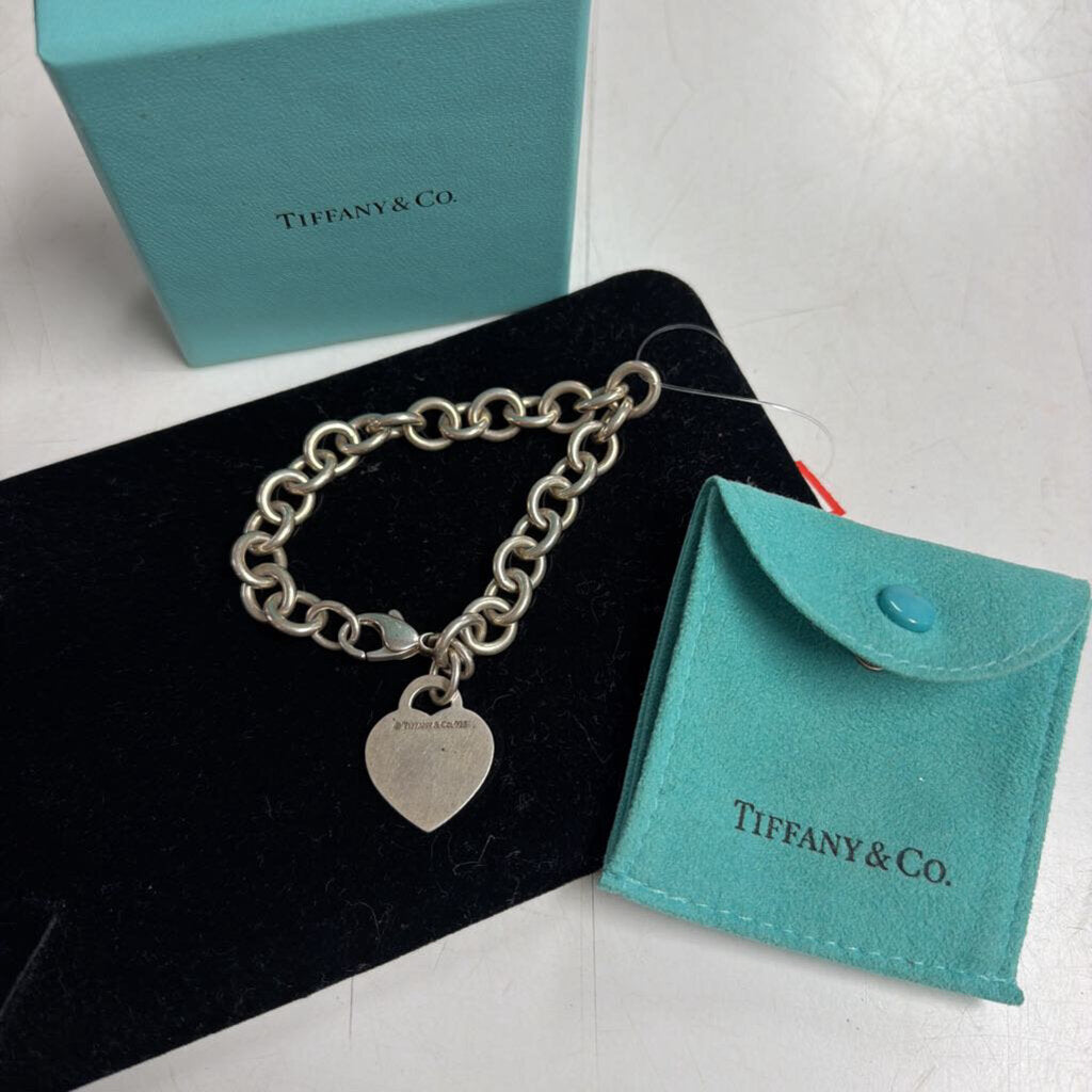 Heart Tag Charm Bracelet