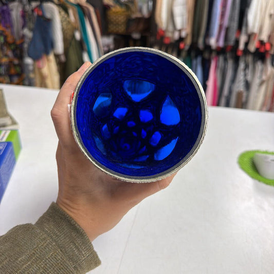 Cobalt Vase w/ Silver Filgree