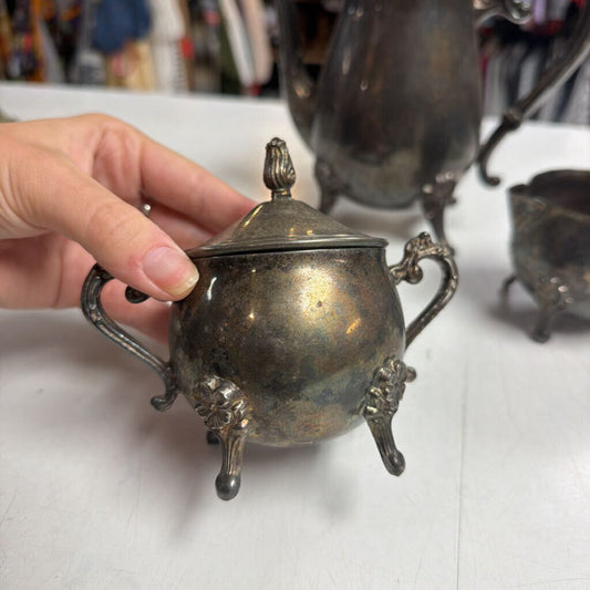 Silver Plate Tea Service Set (3)