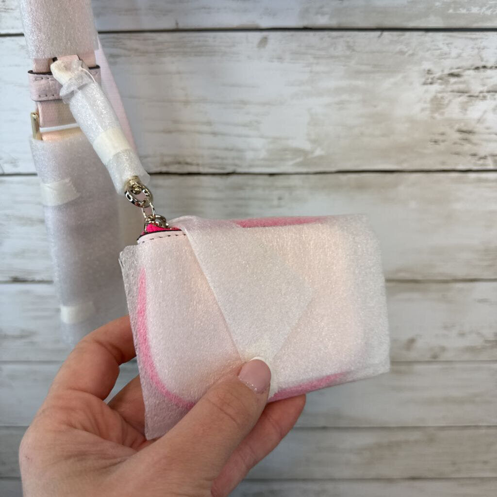 Emme Pink Leather Convertible Crossbody