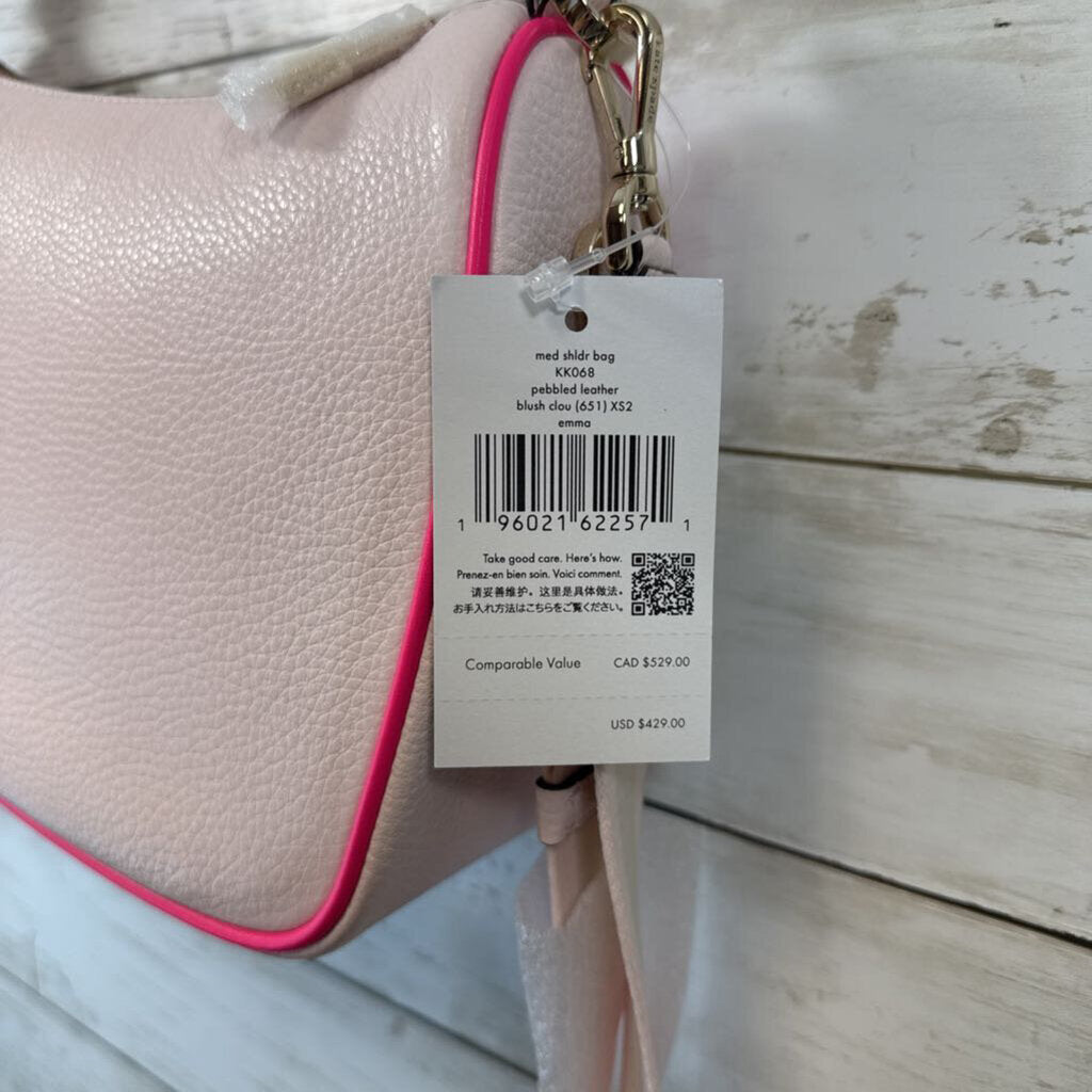 Emme Pink Leather Convertible Crossbody