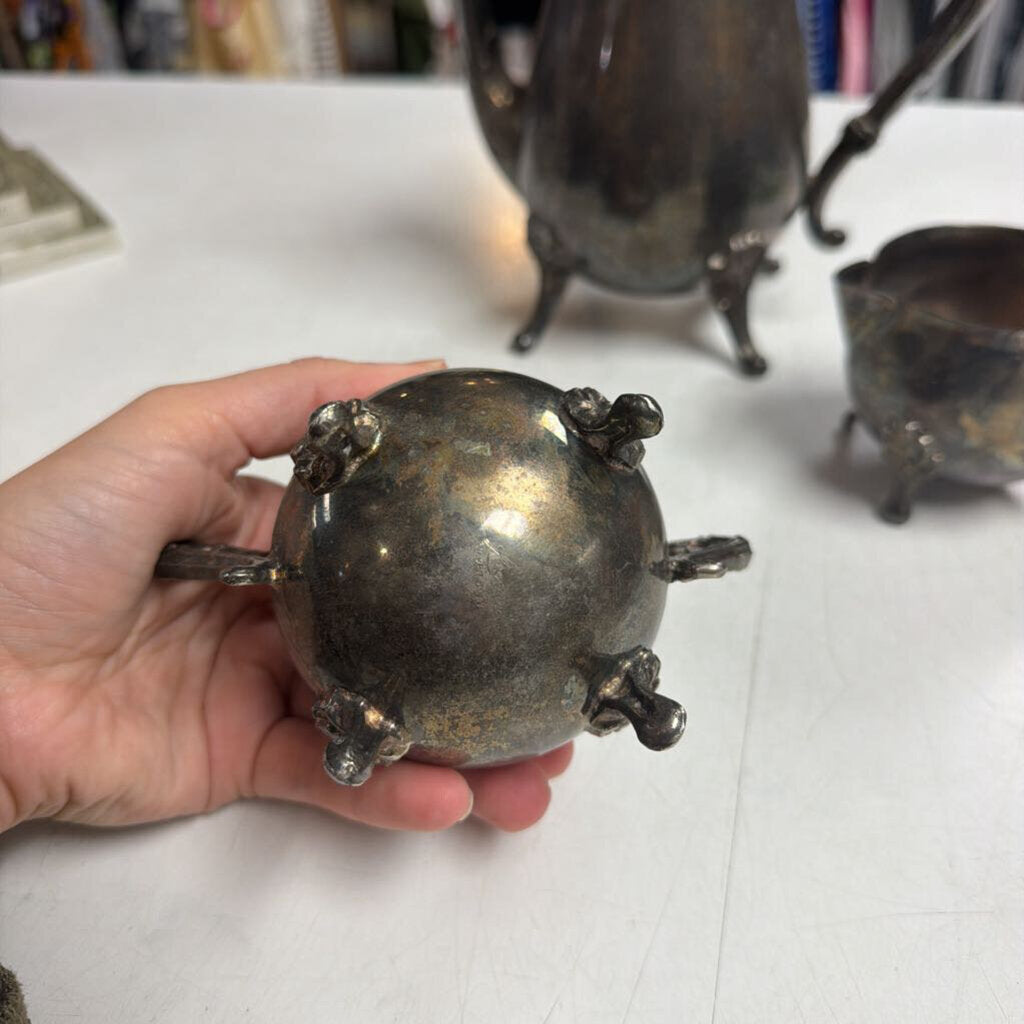 Silver Plate Tea Service Set (3)